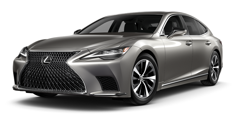 Exterior of the Lexus LS shown in Atomic Silver.