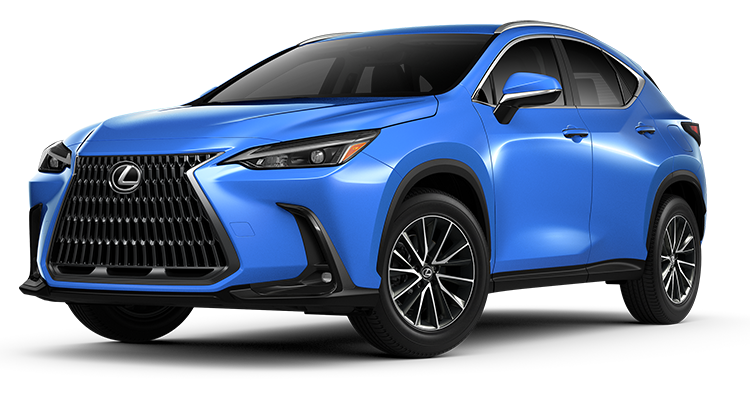 Exterior of the Lexus NX shown in Grecian Water.